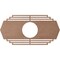 Ekena Millwork Chrysler Wood Fretwork Pierced Ceiling Medallion, Wood (Paint Grade), 28"W x 14"H x 7 3/8"ID x 3/8"T CMWP28X14X0375CSMF - alternate 3